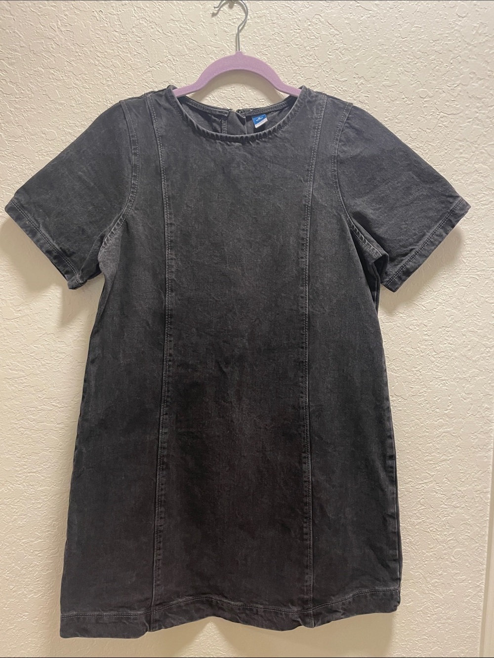Old Navy Black Washed Denim Mini Dress